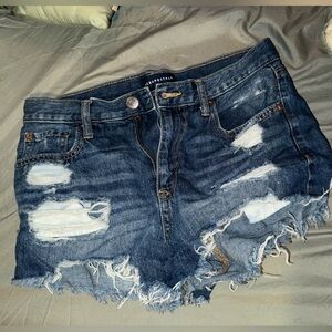 Aeropostale Blue Jean Shorts Distressed Style